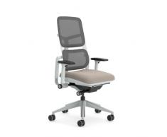 Steelcase Please Air Silla de Oficina Ergonómica con Altura, Soporte Lumbar y Brazos Ajustables, Mecanismo reclinable, Respaldo de Malla Mirlo Transpirable y cómodo asiento en Tejido Trufa