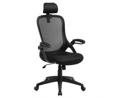 Reposabrazos y Reposacabezas ajustable Mecanismo de Inclinaci/ón 90-135/° Silla de Escritorio con Reposapi/és Extensible OBN61BK SONGMICS Silla de Oficina Ergon/ómica Carga m/áxima de 150 kg