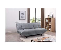 ZONS Biggy - Sofá Cama de 3 Asientos, Color Gris, 97 x 193 x 80 cm