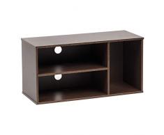 Iris Ohyama, armario de televisión para pantalla de hasta 43 pulgadas, mesa de estar, 3 estantes, salida de cable, moderno, escritorio, sala, salón - módulo de plataforma MDB - 3s - Marron