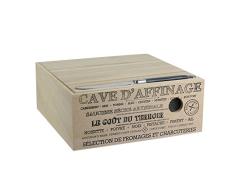 Totally Addict ka2361 Humidor Queso Cuchillo, Madera, Marron-Bois, 25 x 25 x 10 cm