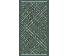 VILBER Wales, Alfombra Verde 02 (52x100x0,2 cm),PVC Poliester, Antideslizante, Lavable, Resistente al Calor, con Posibilidad de manteles Individuales y Caminos de Mesa a Juego