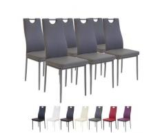 Albatros 2916 Salerno Set de 6 sillas de Comedor, Gris