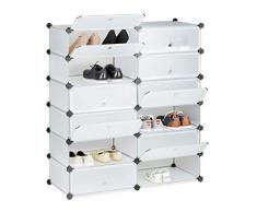 Relaxdays Zapatero XXL con Puertas, 37x94x108 cm