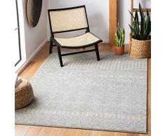Safavieh Zion - Alfombra de Polipropileno (120 x 180 cm), Color Gris Claro y Marfil