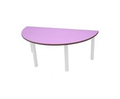 Mobeduc Infantil semicircular Mesa, Madera, Rosa, tamaño 2, 120 x 60 x 53 cm