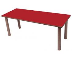 Mobeduc Mesa Infantil ala 120x45 cm, Rojo Cereza, 120 x 45 cm, Talla 1