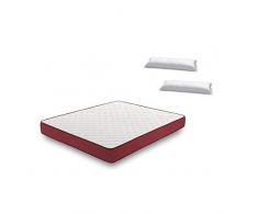 HOGAR24 ES -BZ62-Colchón Viscoelástico 200 x 200 cm + Almohada Tacto Pluma, con Tejido 3D y Aloe Vera, Higiénico-Transpirable. (Todas Las Medidas)