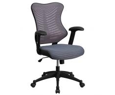 Flash Muebles Silla de Espalda Alta, de Malla con Base de Nailon