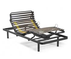 Ferlex Cama Articulada Eléctrica 5 Planos, Estructura Robusta, Lamas de Madera de Haya, 105 x 200, Mando Inalámbrico