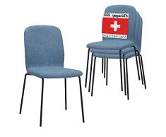 Albatros ENNA Juego de 4 sillas de Comedor, apilables, cómodas, sillas de Cocina, Silla de Comedor o Mesa de Comedor, Silla de Conferencia
