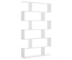 LIQUIDATODO ® - Estanteria de 6 huecos moderna y barata de 80cm en blanco brillo
