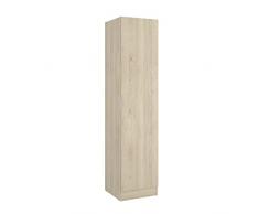 DEKIT GRUPO RIMOBEL Essen Armario ropero de 1 Puerta, Madera de ingeniería, Roble Natural, 184x41x52 cm