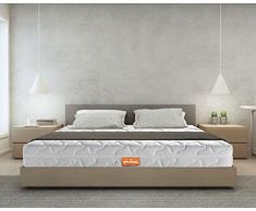 Marcapiuma - Colchón Bio viscoelástico Individual 90x200 Alto 21 cm Rainbow Plus H3 Firme 5 Zonas Ergonómico Memory Antialérgico Funda Silver Antiácaros desenfundable 100% Fabricado en Italia