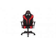 Atlas Informática DRIFT GAMING Silla DR111 - DR111BR - Silla Polipiel, Profesional, Asiento basculable, Altura Regulable, Reposabrazos Ajustables, Rojo/Negro, 65 x 52 x 129 - 135 cm
