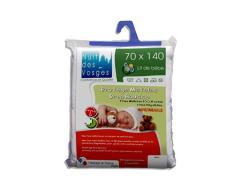 Nuit des Vosges 2035469 Céline Protector de colchón Impermeable para bebé Algodón Blanco 140 x 70 cm