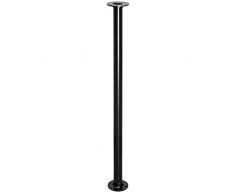 Wagner 12507101 Industrial Pipe - Pata para Muebles/Patas de Mesa (diámetro de 30 x 710 mm, Incluye Dos Placas de Rosca de 75 mm de diámetro, Acero pulverizado), Color Negro