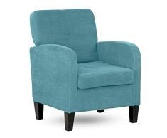 BRIGROS La voglia di fare WeHome Relax, Tela, Sillón Dormitorio, Muebles Casa, Cocina, Salón, Pino, Turquesa, Normal