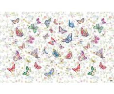 Vilber Kids Mariposas Alfombra, Vinilo, Multicolor, 75x120x0.2cm