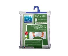Nuit des Vosges 2035438 Céline Protector de colchón Impermeable Algodón Blanco 200 x 160 cm