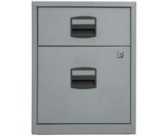 Bisley Home móvil Armario Auxiliar PFA, 1 Universal cajón, 1 cajón, 355 HR de Plata, 40 x 41.3 x 52.8 cm