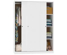 Pitarch Tibet Armario ropero, Madera contrachapada, Blanco, Estandar
