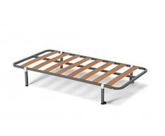 HOGAR24 ES | Somier Basic con Patas de 32 cm | Láminas Madera de Chopo | Estructura de Tubo de Acero 30x30 cm | Medida: 90x180 cm