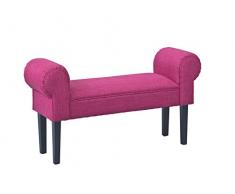 Inter Link Ketchikan Banco Norset Frambuesa, poliéster Madera Maciza, Rojo, 100 x 30 x 53 cm, Polyester, Lampone, 100x30x53 cm