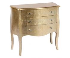 DRW Comoda con 3 Cajones de Madera Abeto + DM en Champagne