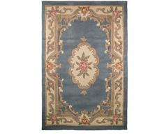 Just Contempo - Lotus Alfombra con diseño de Flores, Color Azul, Azul, 67 x 210 cm