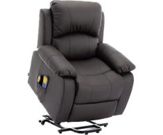 Astan Hogar Sillón Relax con Función Auto-Ayuda (Levanta Personas), Reclinación Eléctrica, Masaje Y Termoterapia, Modelo Ramón AH-AR30930CH, Chocolate,