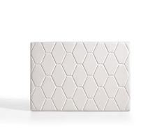 ECCOX - Cabecero de Cama Agata en Polipel - Cabezal Tapizado en Polipiel con Acolchado de Espuma y Refuerzo Trasero - Color Blanco - Cama 120-150x110x6,5 cm