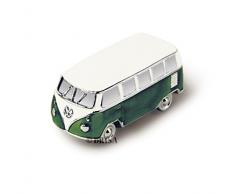 Brisa VW Collection - Volkswagen Furgoneta Hippie Bus T1 Van Mini Modelo en Caja de Regalo, Pisapapeles, Iman para Tablón de anuncios, Decoración Magnética para Nevera como Regalo/Souvenir (Verde)