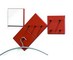 Haku Möbel 4 armarios, 6 x 15 x H: 15 cm, rojo