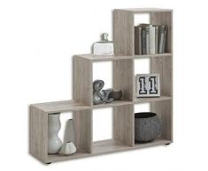 FMD Möbel, 248-001 Biombo Mega 1, Madera, Roble Arena, Medidas 104,5 x 33,0 x 108 cm