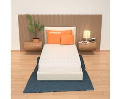 AILIME SRL Like Colchón Individual 80X195, Alto 25 cm Ortopedia con Dispositivo Médico, Espuma Viscoelástica da 7 cm, con 9 Zonas y Plato de Espuma de 17 cm, Blanco