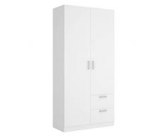 Rimobel Armario, Madera de ingeniería, Blanco, 52P. x 100W x 215H centímetros