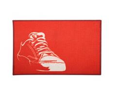 Deco tapiba065 Baloncesto Alfombra Estampado Antideslizante acrílico Rojo 80 x 50 x 2 cm