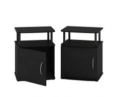 Furinno Mesa Auxiliar, Madera, marrón, Two End Tables