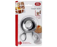 Easy Make CMKU6271 Cortador CÁSCARA Huevo, PP, Plata, 7,70 x 0,50 x 10 cm
