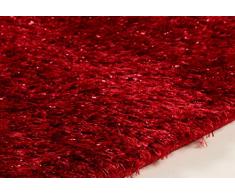 Flora Carpets monl- Shaggy/Moonlight Alfombra de salón, poliéster, Rojo, 300x80x3 cm