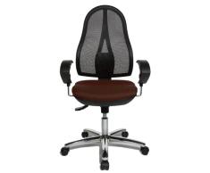 Topstar OP290UG08 Open Point SY Deluxe - Silla giratoria para Oficina (Incluye Brazos), Color marrón Oscuro
