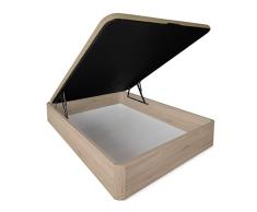 DUÉRMETE ONLINE - Canapé Abatible Extra Reforzado Gran Capacidad con Tapa Transpirable, Esquinas Redondeadas, 105 x 190, Cajón Grosor 30mm, Cambria