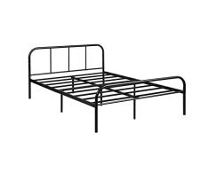MEUBLE COSY Marco de Cama de 140 x 190 cm, Doble de Metal para Adultos, Gran Espacio en Lamas