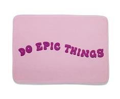 SWEET HOME - Alfombra de baño de Espuma «Do Epic Things», Antideslizante, 70x50, Rosa