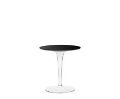 Kartell Mesa Auxiliar, Tapa de cristal, Negro