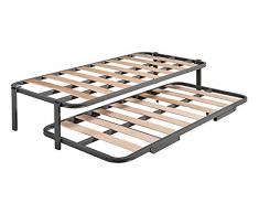 HOGAR24 ES | Cama Nido Reforzada | Estructura Metálica | 4 Patas | Medida: 105 x 190 cm