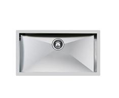 FOSTER Quadra Fregadero, metal, cepillado, 85 x 50,5 x 20 cm