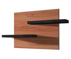 Regalwelt Picture - Estantería en Haya (estantes, Madera, Negro Brillante, 110 x 60 x 15 cm