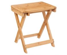 5five Taburete Plegable de bambú, 39,5 x 33,5 x 44